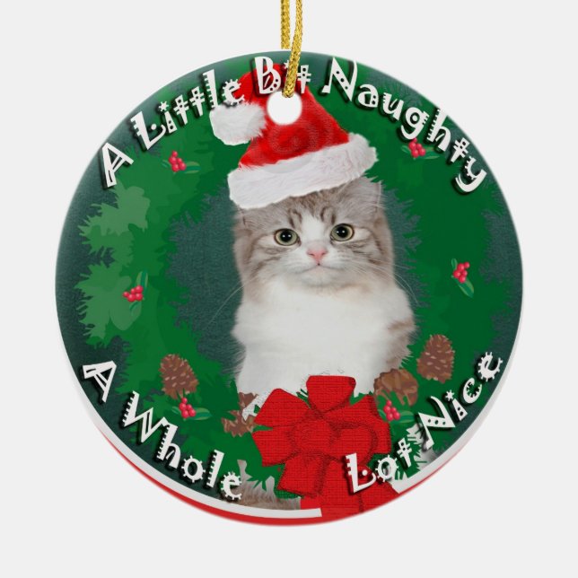 Ragamuffin Naughty or Nice Ornament (Front)