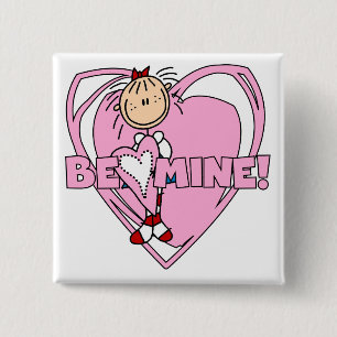 Ragdoll Be Mine Valentine 15 Cm Square Badge