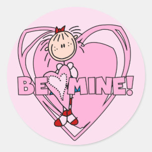 Ragdoll Be Mine Valentine Classic Round Sticker
