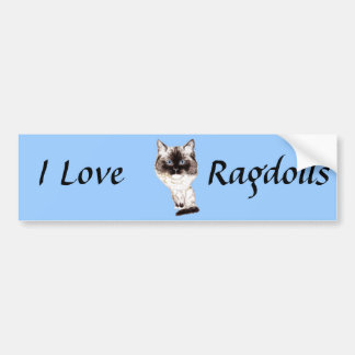 Ragdoll Caricature Bumper Sticker
