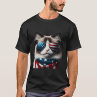 Ragdoll Cat 4th Of July Independence Day Owner Ame