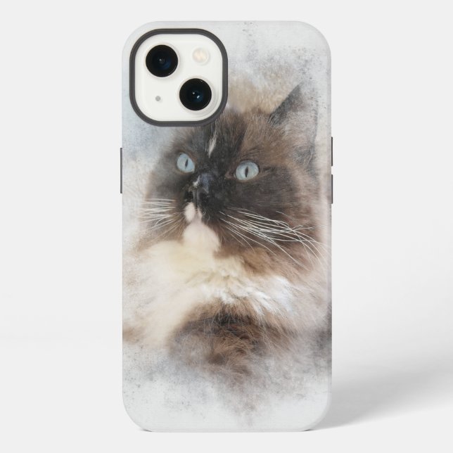  Ragdoll Cat Abstract iPhone Case (Back)