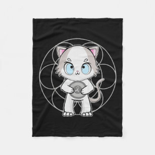 Ragdoll Cat Anime Kitten Dyslexia Awareness  Fleece Blanket