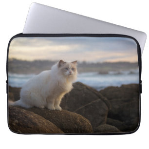 Ragdoll Cat At The Beach Laptop Sleeve