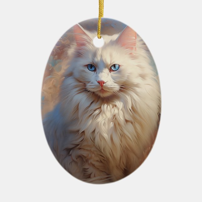 Ragdoll cat ceramic tree decoration (Front)