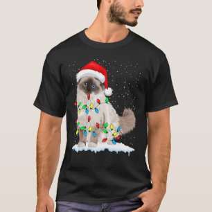 Ragdoll Cat Christmas Lights Xmas Cat Lover T-Shirt