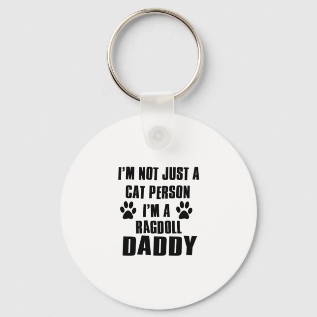 Ragdoll cat Designs Key Ring (Front)