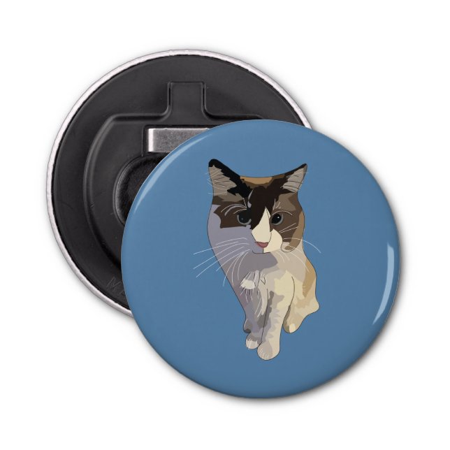 Ragdoll cat, Dusty Blue Bottle Opener (Front)