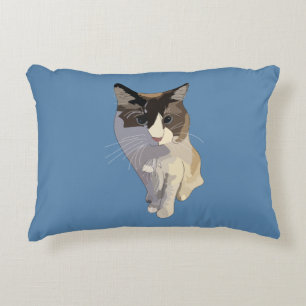 Ragdoll cat, Dusty Blue Decorative Cushion