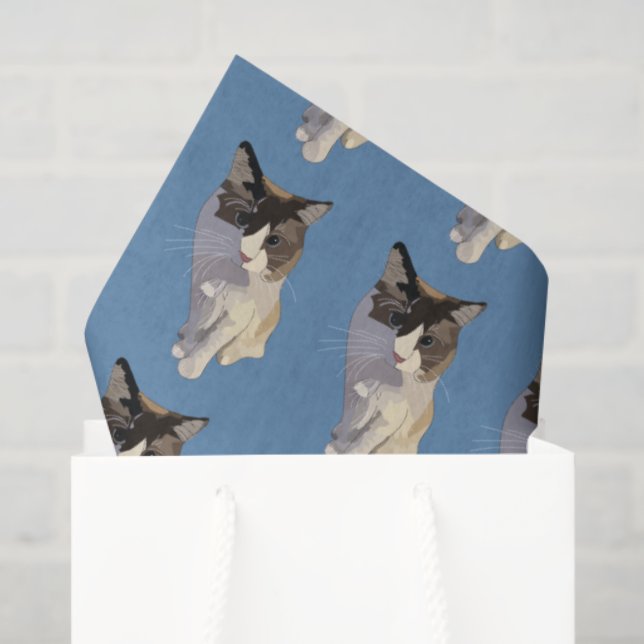 Ragdoll cat, Dusty Blue Tissue Paper (Gift Bag)