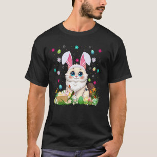 Ragdoll Cat Easter Egg Hunt Bunny Ear Ragdoll Happ T-Shirt
