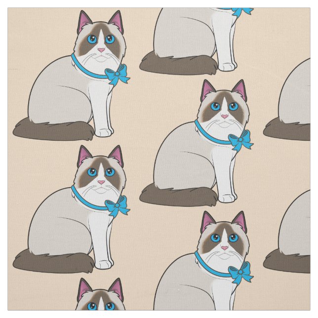 Ragdoll Cat Fabric (Swatch)