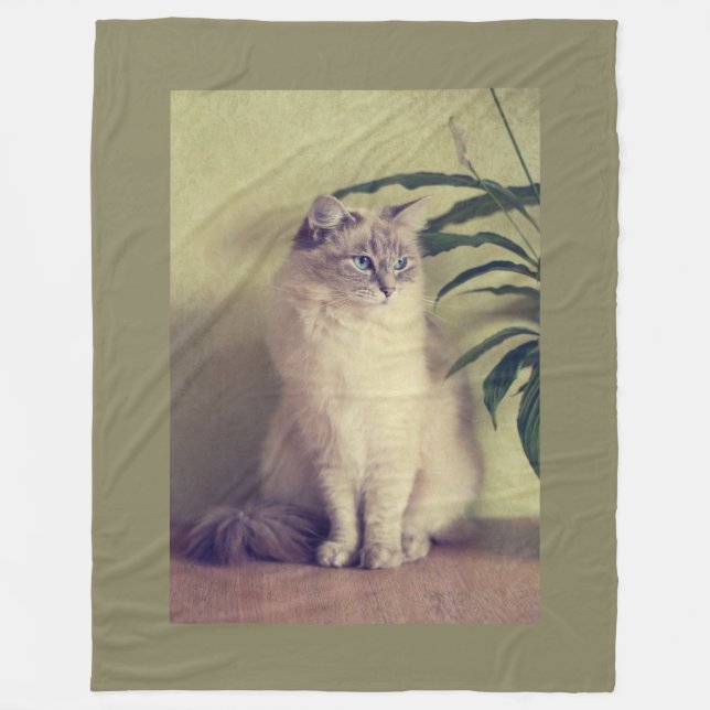 Ragdoll Cat Fleece Blanket (Front)
