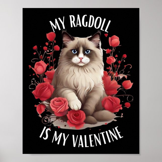 Ragdoll Cat Is My Valentine  Poster (Front)