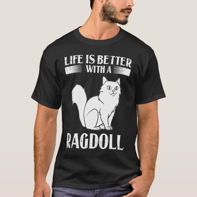 Ragdoll Cat Kitten Owner T-Shirt (Front)