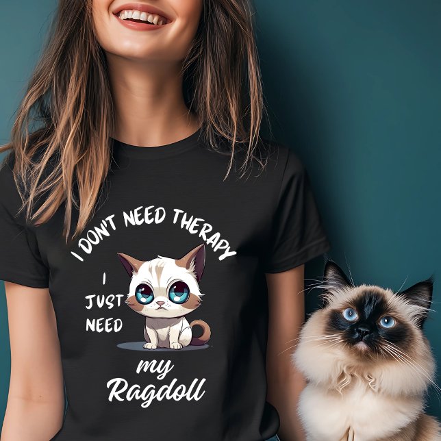 Ragdoll Cat Lover Therapy T-Shirt (Creator Uploaded)