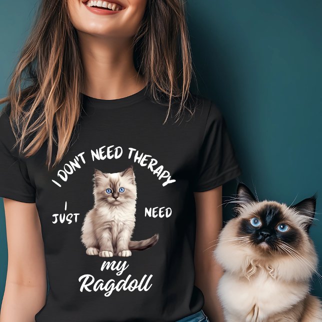 Ragdoll Cat Lover Therapy T-Shirt (Creator Uploaded)