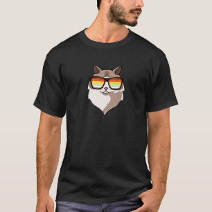 Ragdoll Cat Mum Dad Cool Sunglasses Funny Cat T-Shirt