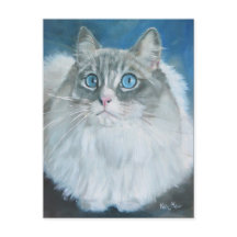 Ragdoll cat oil painting