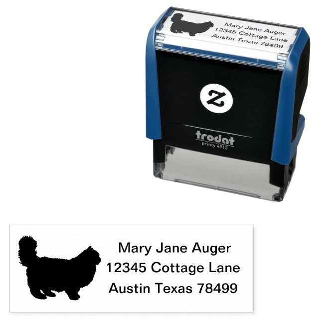 Ragdoll Cat Personalised  Self-inking Stamp (In Situ)