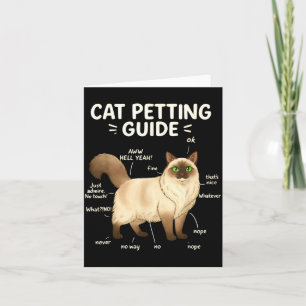 Ragdoll Cat Petting Guide Funny Cat Lover  Card