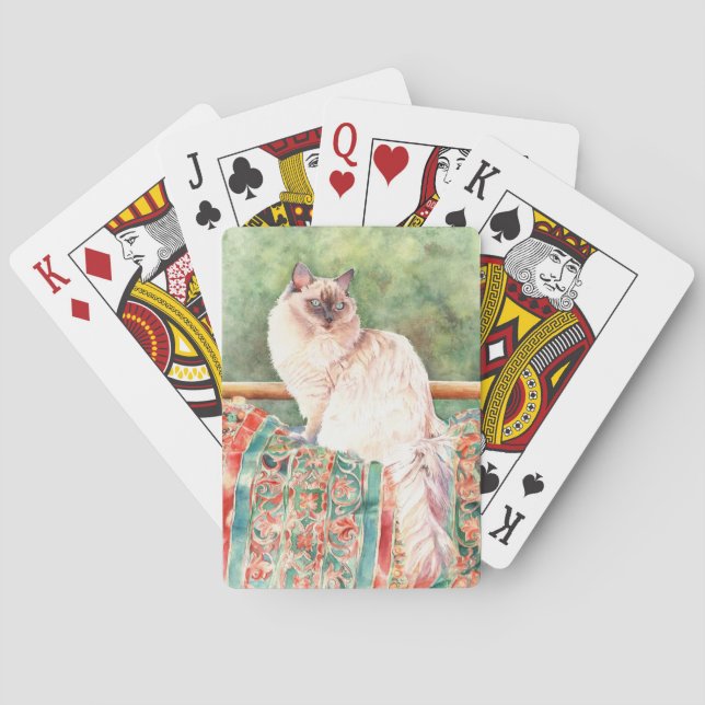 "Ragdoll" cat Playing Cards (Back)