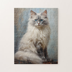 Ragdoll cat portrait 1 jigsaw puzzle