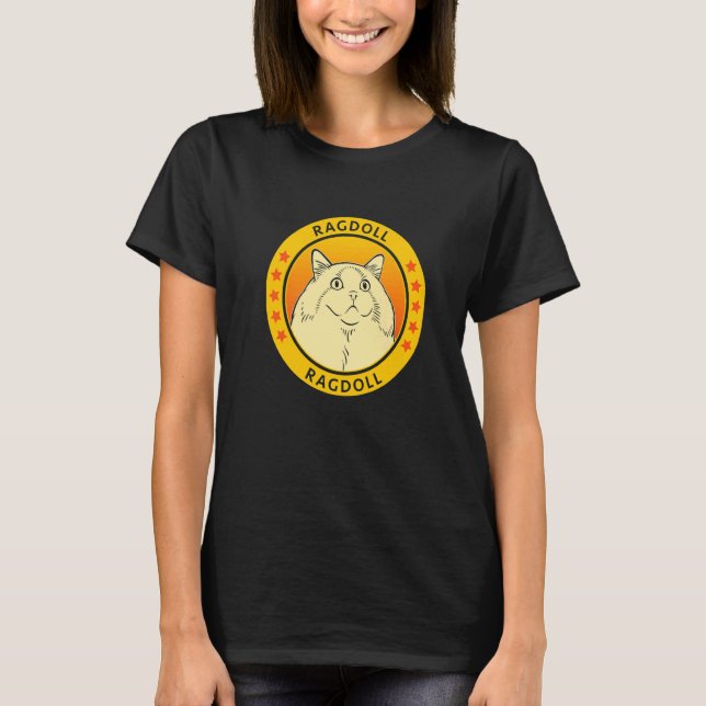 Ragdoll Cat Portrait T-Shirt (Front)