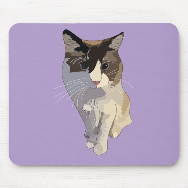 Ragdoll cat, Purple Mouse Mat (Front)