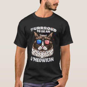Ragdoll Cat Purrroud To Be An Ameowican 4th Of Jul T-Shirt