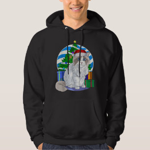Ragdoll Cat Santa Christmas Tree Decor Hoodie