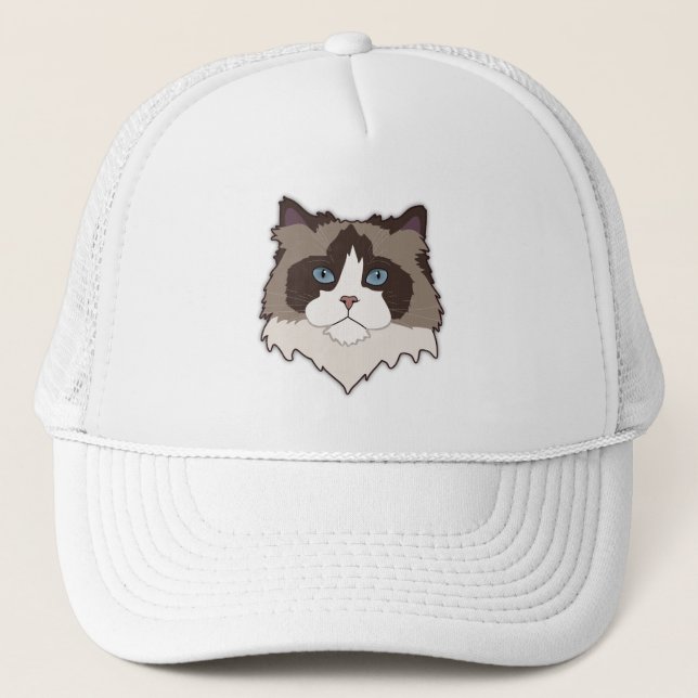 Ragdoll Cat Trucker Hat (Front)