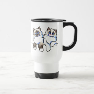 Ragdoll Cats Pair of Dolls Off-Leash Art™ Travel Mug