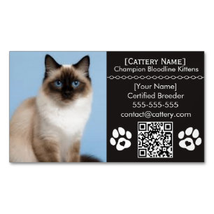 Ragdoll Cattery Customisable Cat Breeder Magnet