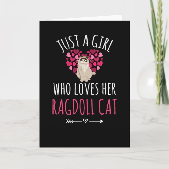 Ragdoll Gifts For Women | Ragdoll Cat Lovers Card (Front)