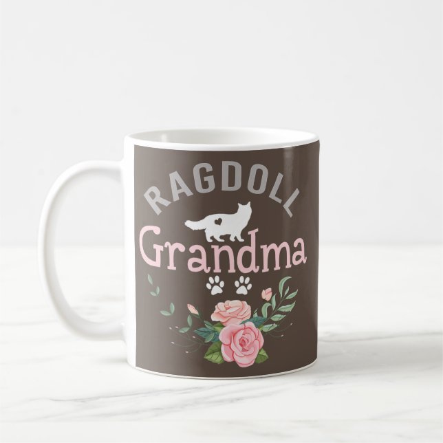 Ragdoll Grandma Gifts For Women Cute Cat Pet Coffee Mug (Left)