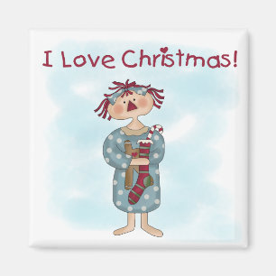 Ragdoll I Love Christmas Tshirts and Gifts Magnet
