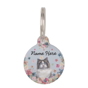 Ragdoll Kitten Blue Eyes Cat Pet Tag