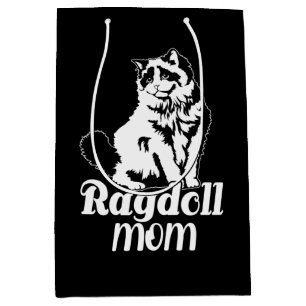 Ragdoll Mom, Funny Ragdoll Cat Lover Mom Presents Medium Gift Bag