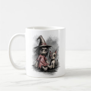 Ragdoll Witch and Cat Coffee Mug
