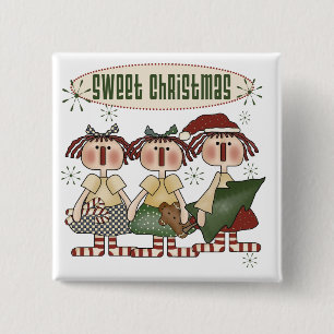 Ragdolls Sweet Christmas Tshirts and Gifts 15 Cm Square Badge