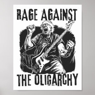 Rage Against Oligarchy Bernie Sanders Fight Protes Poster