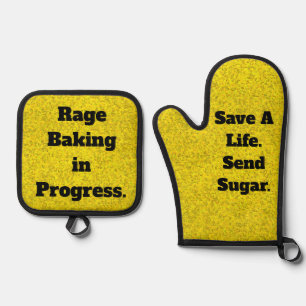 Rage Baking Oven Mitt and Pot Holder Set