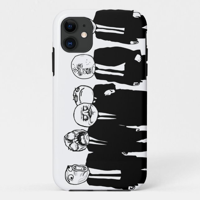 Rage Comic Meme Faces Walking. Me Gusta. Case-Mate iPhone Case (Back)