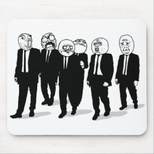 Rage Comic Meme Faces Walking. Me Gusta. Mouse Mat