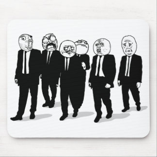Rage Comic Meme Faces Walking. Me Gusta. Mouse Mat