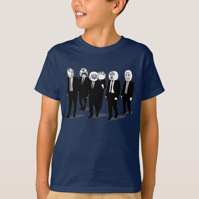 rage comic meme faces walking T-Shirt (Front)