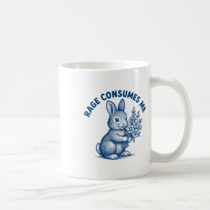 Rage Consumes Me Bunny Funny Easter Rabbit Meme Coffee Mug
