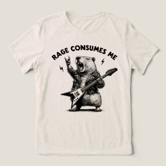Rage Consumes Me Capybara Rock On Tri-Blend Shirt