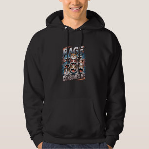 Rage Consumes Me Cat Faces Hoodie